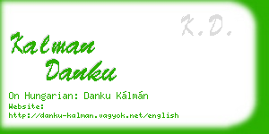 kalman danku business card